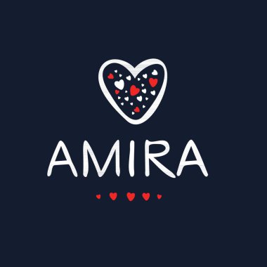 Yaratıcı (Amira) adı, Vektör illüstrasyonu.