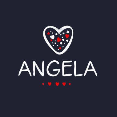 Yaratıcı (Angela) adı, Vektör illüstrasyonu.