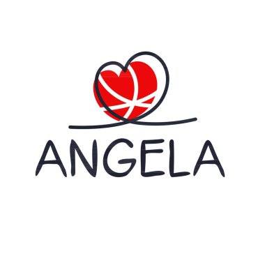 Yaratıcı (Angela) adı, Vektör illüstrasyonu.