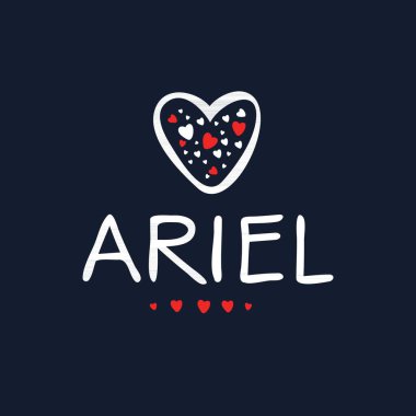 Yaratıcı (Ariel) adı, Vektör illüstrasyonu.