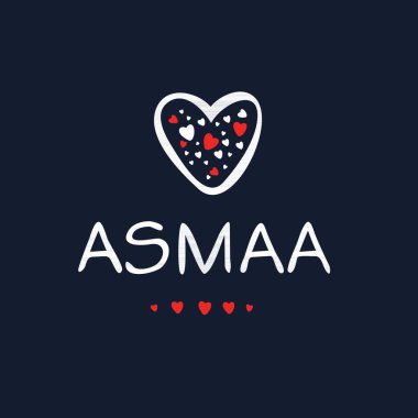 Yaratıcı (Asmaa) adı, Vektör illüstrasyonu.