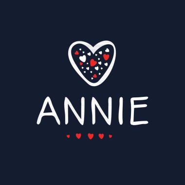 Yaratıcı (Annie) adı, Vektör illüstrasyonu.