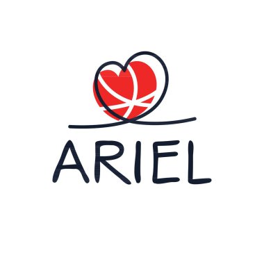 Yaratıcı (Ariel) adı, Vektör illüstrasyonu.