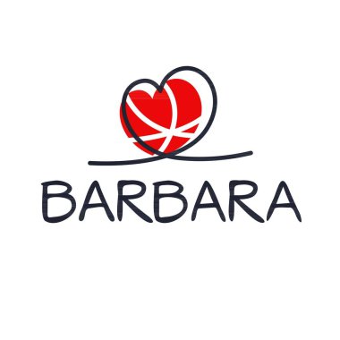 Yaratıcı (Barbara) adı, Vektör illüstrasyonu.