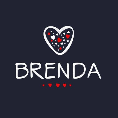 Yaratıcı (Brenda) adı, Vektör illüstrasyonu.
