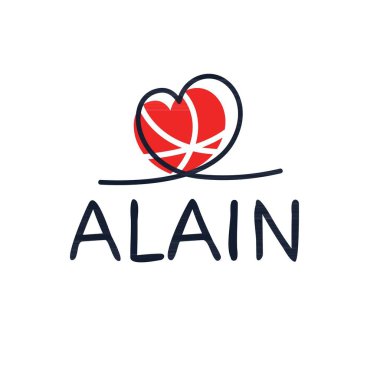 Yaratıcı (Alain) adı, Vektör illüstrasyonu.