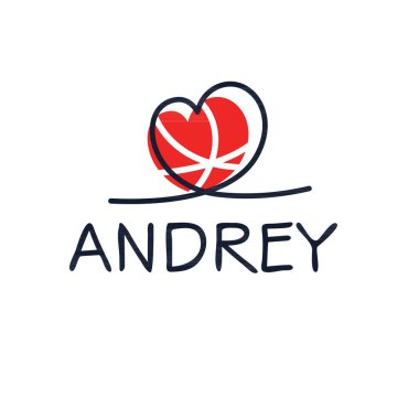 Yaratıcı (Andrey) adı, Vektör illüstrasyonu.