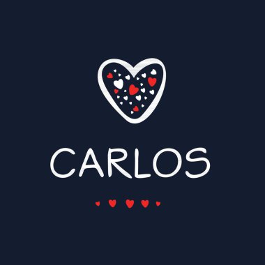 Yaratıcı (Carlos) adı, Vektör illüstrasyonu.
