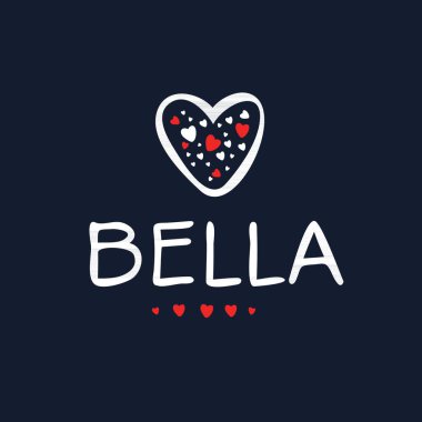 Yaratıcı (Bella) adı, Vektör illüstrasyonu.