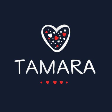 Yaratıcı (Tamara) adı, Vektör illüstrasyonu.