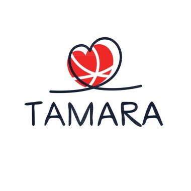 Yaratıcı (Tamara) adı, Vektör illüstrasyonu.