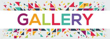 Galeri metin pankartı, vektör illüstrasyonu.