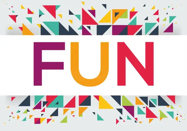 Eğlenceli metin pankartı, vektör illüstrasyonu.