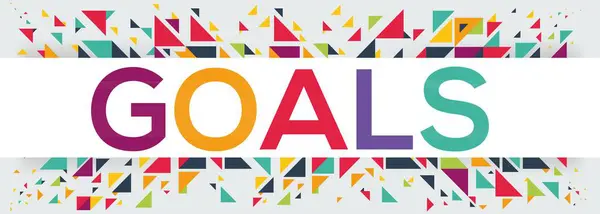 Hedefler metin paneli, vektör illüstrasyonu.