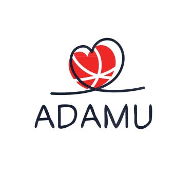 (Adamu) Kaligrafi adı, Vektör illüstrasyonu.