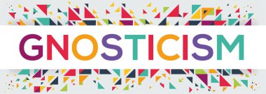 Gnostisizm metin afişi, vektör illüstrasyonu. Vektör