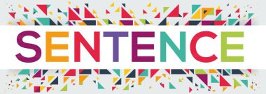 Cümle afişi, vektör illüstrasyonu. Vektör