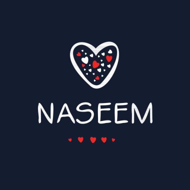 (Kaligrafi adı, Vektör illüstrasyonu.