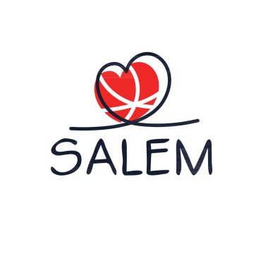 (Salem) Kaligrafi adı, Vektör illüstrasyonu.