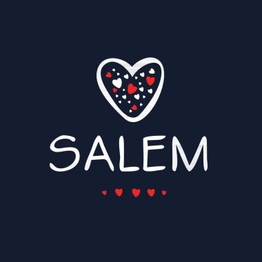 (Salem) Kaligrafi adı, Vektör illüstrasyonu.
