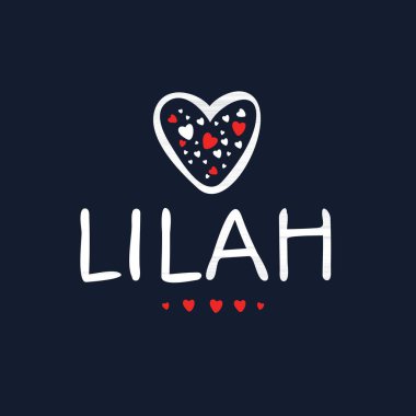 Yaratıcı (Lilah) adı, Vektör illüstrasyonu.