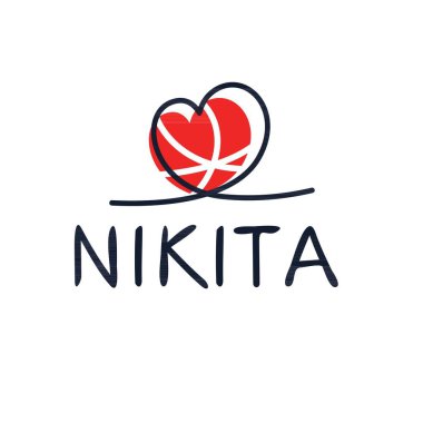 Yaratıcı (Nikita) adı, Vektör illüstrasyonu.