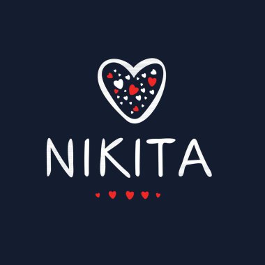Yaratıcı (Nikita) adı, Vektör illüstrasyonu.