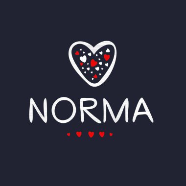 Yaratıcı (Norma) adı, Vektör illüstrasyonu.