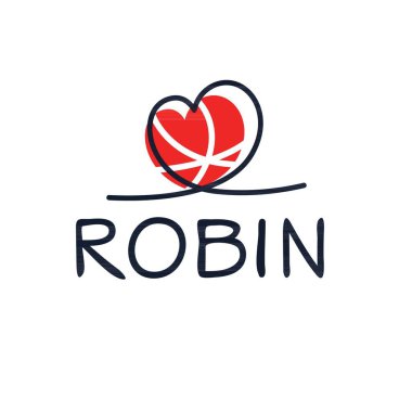 Yaratıcı (Robin) adı, Vektör illüstrasyonu.