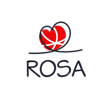 Yaratıcı (Rosa) adı, Vektör illüstrasyonu.