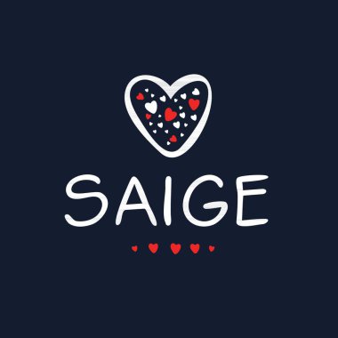 Yaratıcı (Saige) adı, Vektör illüstrasyonu.