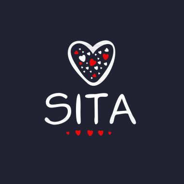 Yaratıcı (Sita) adı, Vektör illüstrasyonu.