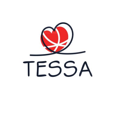 Yaratıcı (Tessa) adı, Vektör illüstrasyonu.