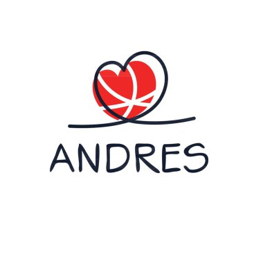 (Andres) adı, Vektör illüstrasyonu.