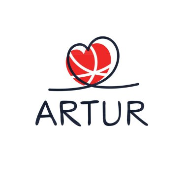 (Artur) adı, Vektör illüstrasyonu.