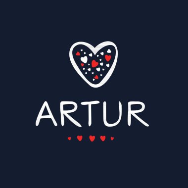 (Artur) adı, Vektör illüstrasyonu.