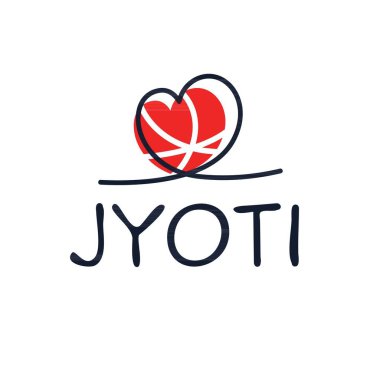 (Jyoti) adı, Vektör illüstrasyonu.