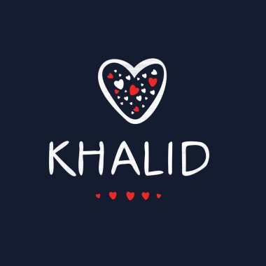 (Khalid adı, Vektör illüstrasyonu.