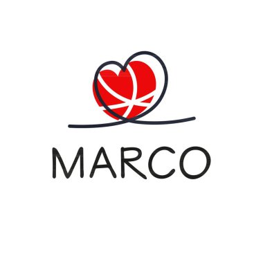 (Marco) adı, Vektör illüstrasyonu.
