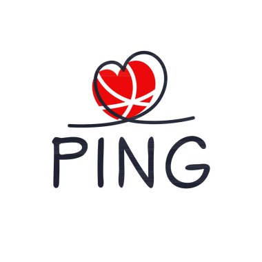 (Ping) adı, Vektör illüstrasyonu.