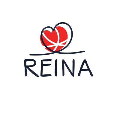 (Reina) İsim, Vektör illüstrasyonu.