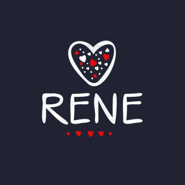 (Rene) adı, Vektör illüstrasyonu.