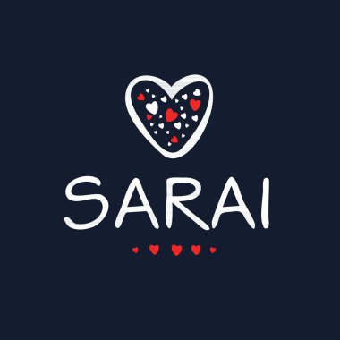 (Sarai) adı, Vektör illüstrasyonu.