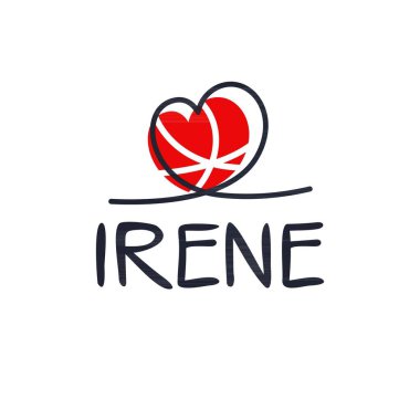 (Irene) adı, Vektör illüstrasyonu.