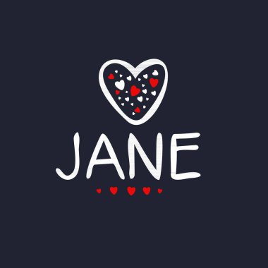 (İsim, Vektör illüstrasyonu.