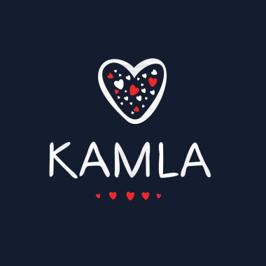 (Kamla) adı, Vektör illüstrasyonu.