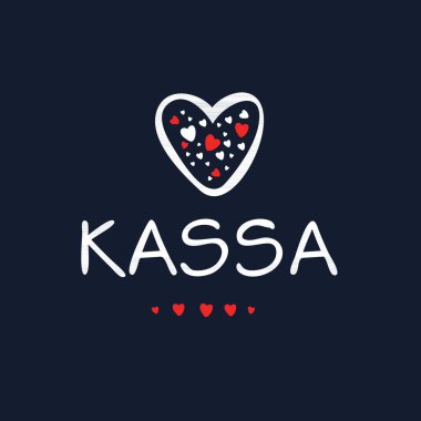 (Kassa) adı, Vektör illüstrasyonu.