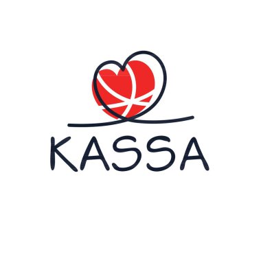 (Kassa) adı, Vektör illüstrasyonu.