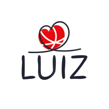 (Luiz) İsim, Vektör illüstrasyonu.