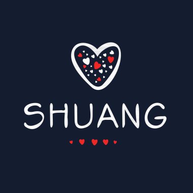 (Shuang) İsim, Vektör illüstrasyonu.